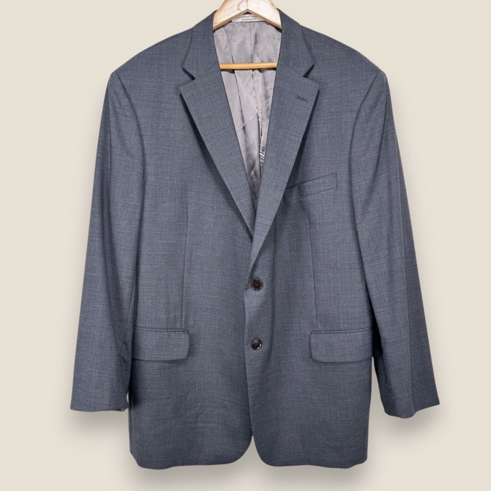 Hardwick Cleveland TN Blazer Sport Coat Men 50R Tailored Gray 2 Btn Wool USA